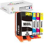 4 cartouche d'encre compatibles avec hp 903xl b1c1m1y1