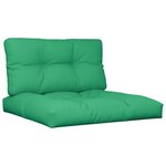 vidaXL Coussins de palette 2 Pièces vert tissu