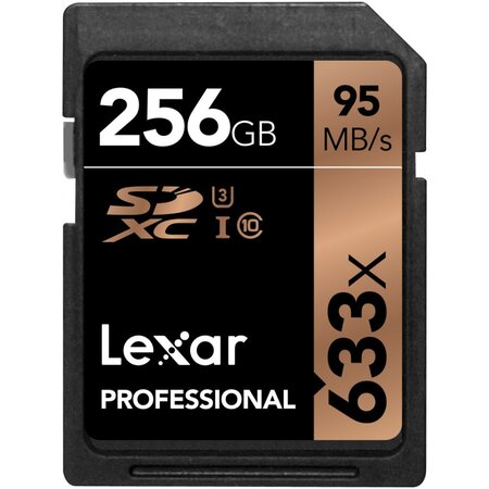 Lexar 256g 633x pro sdhc uhs-1 cls10