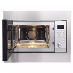 Exquisit four micro-ondes encastré 25 l argenté emw2546