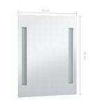 vidaXL Miroir mural à LED pour salle de bains 50x60 cm