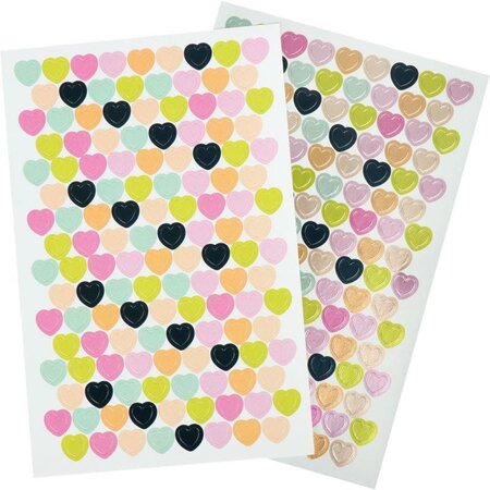 Pochette de 2 720 gommettes adhésives coeur