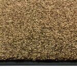 vidaXL Paillasson lavable Marron 90x150 cm