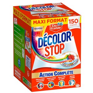 lingettes Décolor Stop, action complète, boîte de 150 (paquet 150 unités)