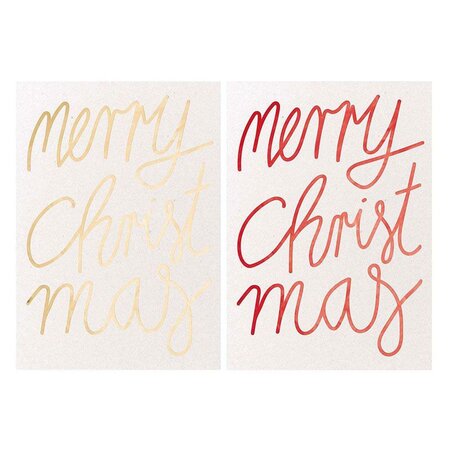 Lot de 2 cartes postales merry christmas