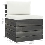 vidaXL Salon palette de jardin 7 Pièces avec coussins Bois de pin massif