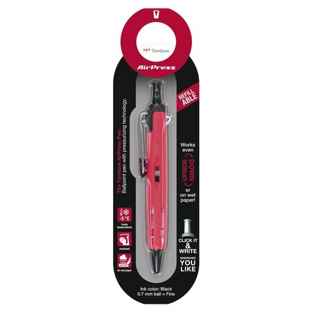 Stylo bille tout terrain airpress pen rouge x 5 tombow