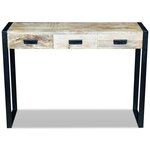 vidaXL Table console avec 3 tiroirs Bois de manguier 110 x 35 x 78 cm