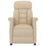 vidaXL Fauteuil de massage électrique Crème Similicuir daim