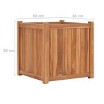 vidaXL Lit surélevé 50x50x50 cm Bois de teck solide