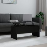 vidaXL Table basse Noir 102x50 5x46 5 cm Bois d'ingénierie