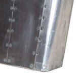 vidaXL Table basse Aviator Style d'avion vintage Aluminium