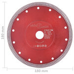 vidaXL Disque de coupe diamanté avec trous Acier 180 mm