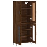 vidaXL Buffet haut Chêne marron 69 5x34x180 cm Bois d'ingénierie