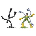 Marvel spider-man  pack de 2 figurines spider-man et octopus bend & flex - 15 cm