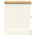 vidaXL Table de chevet VIGO blanc 42x35x40 cm bois de pin massif
