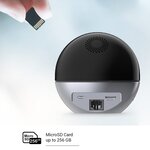 Ezviz caméra wi-fi d'intérieur c6w 4mp noir et gris