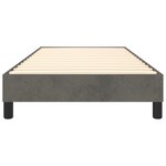 vidaXL Sommier à ressorts de lit Gris foncé 90x190 cm Velours