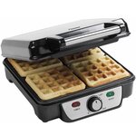 Bestron Gaufrier 1100 W Acier inoxydable Noir et argenté ASW281