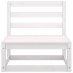 vidaXL Salon de jardin 10 Pièces Blanc Bois de pin massif
