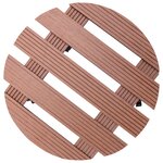 vidaXL Chariots à plantes 2 Pièces Marron Ø30x7 5 cm WPC