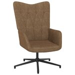 vidaXL Chaise de relaxation avec tabouret Taupe Tissu