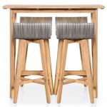 vidaXL Mobilier à dîner d'extérieur 5 Pièces Bois d'acacia solide