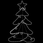 vidaXL Figurine d'arbre de Noël avec 144 LED 88x56 cm