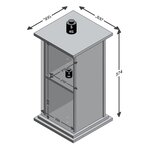 FMD Table d'appoint avec porte 57 4 cm Blanc