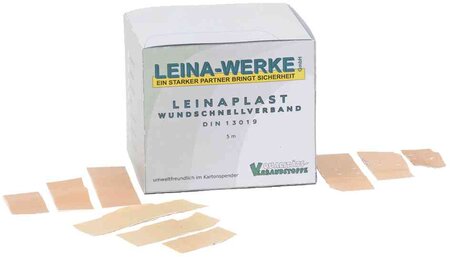 LEINAPLAST pansement 1 m x 4 cm élastique, couleur chair LEINA-WERKE