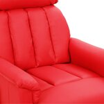 vidaXL Fauteuil de massage Rouge Similicuir