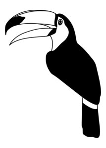 Tampon en bois Toucan 60x45mm