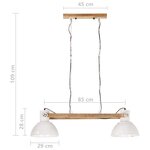 vidaXL Lampe suspendue industrielle 25 W Blanc 109 cm E27