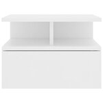 vidaXL Tables de chevet flottantes 2 Pièces Blanc 40x31x27 cm Aggloméré
