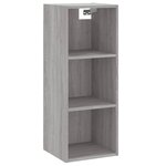 vidaXL Buffet haut Sonoma gris 34 5x34x180 cm Bois d'ingénierie