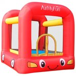 Château gonflable jumpy car avec aire de jeux et trampoline  surface 210x205x200 cm - souffleur et sac de rangement inclus