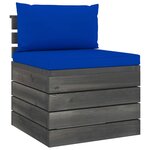 vidaXL Salon palette de jardin 5 Pièces avec coussins Bois de pin massif