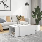 vidaXL Tables basses gigognes 3 Pièces Blanc 60x60x38 cm Aggloméré
