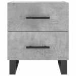 vidaXL Table de chevet gris béton 40x35x47 5 cm bois d’ingénierie