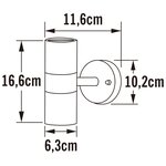 KONSTSMIDE Applique murale Modena en bas et en haut Noir mat
