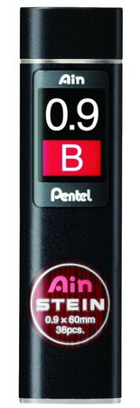 Etui de 36 mines 0,9 mm AIN STEIN C279 dureté B PENTEL
