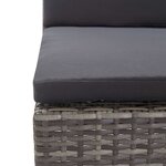 vidaXL Salon de jardin 6 Pièces avec coussins Résine tressée Gris