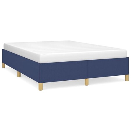 vidaXL Cadre de lit Bleu 140x190 cm Tissu