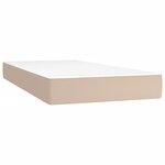 vidaXL Lit à sommier tapissier avec matelas Cappuccino 90x200 cm