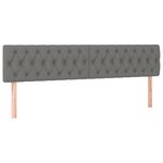 vidaXL Lit à sommier tapissier avec matelas Gris foncé 180x200cm Tissu