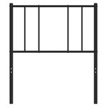 vidaXL Tête de lit métal noir 80 cm