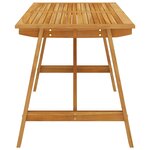 vidaXL Table à dîner de jardin 140x70x73 5 cm Bois d'acacia massif