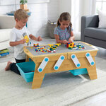Kidkraft table de jeu et briques de construction play n store naturel
