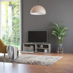 vidaXL Meuble TV Gris béton 120x34x37 cm Aggloméré