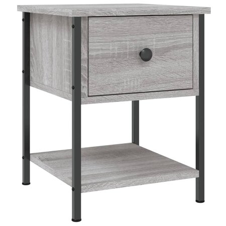 vidaXL Table de chevet sonoma gris 34x35 5x45 cm bois d'ingénierie
